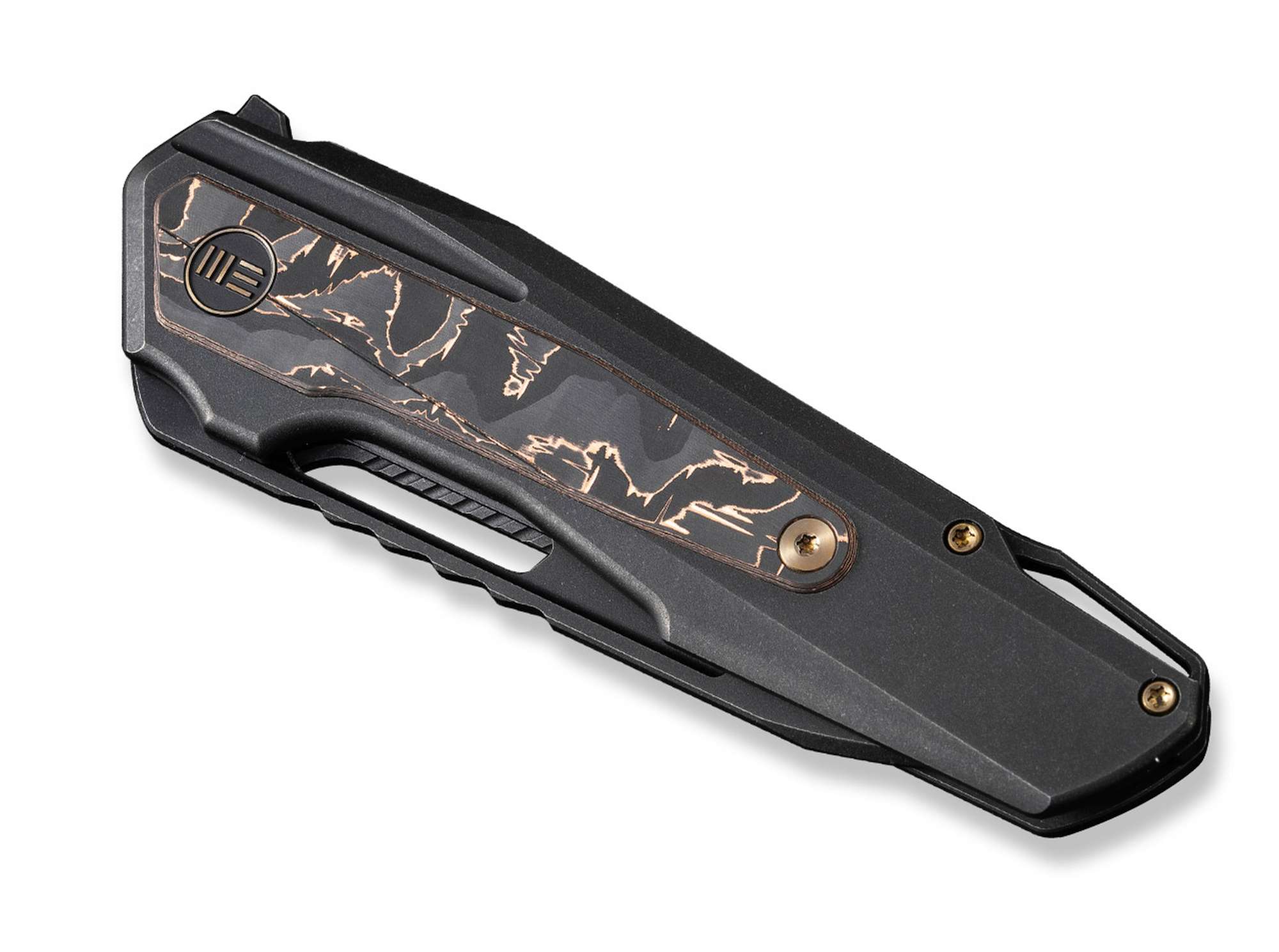 Briceag Falcaria Titanium Black Copper Foil CF WE Knife- Lamă CPM-20CV, Utilizare EDC