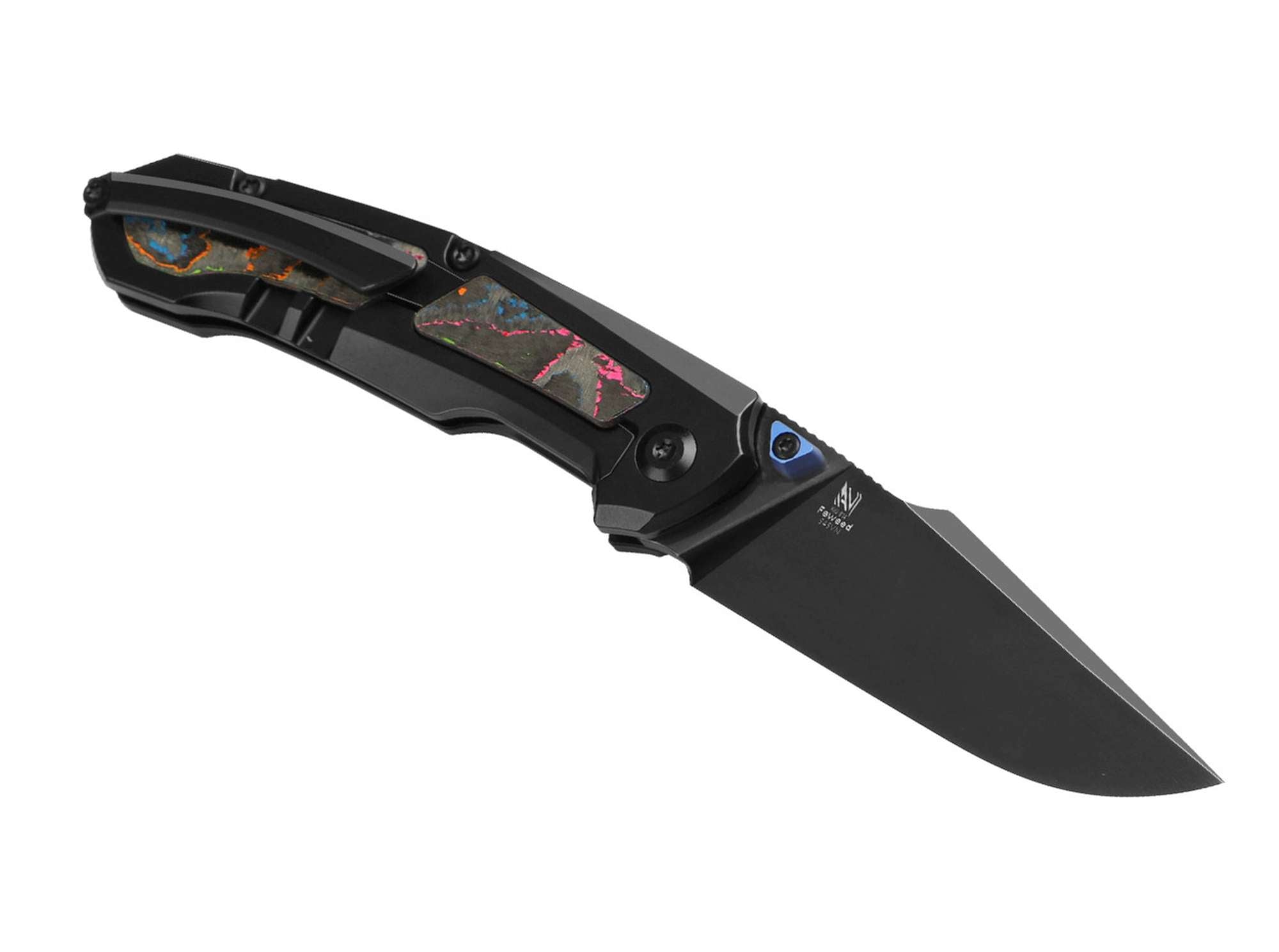 Briceag Feweed S45VN Ti Camo Carbon 80's Kizer- Lama S45VN, Maner Ti Camo Carbon