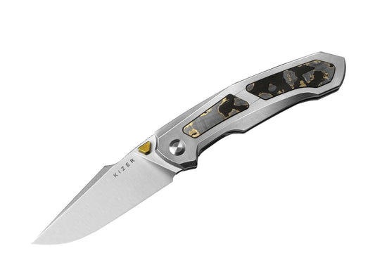 Briceag Feweed Zwear PM Ti Camo Carbon Gold Kizer- Maner Ti Carbon, Design Modern
