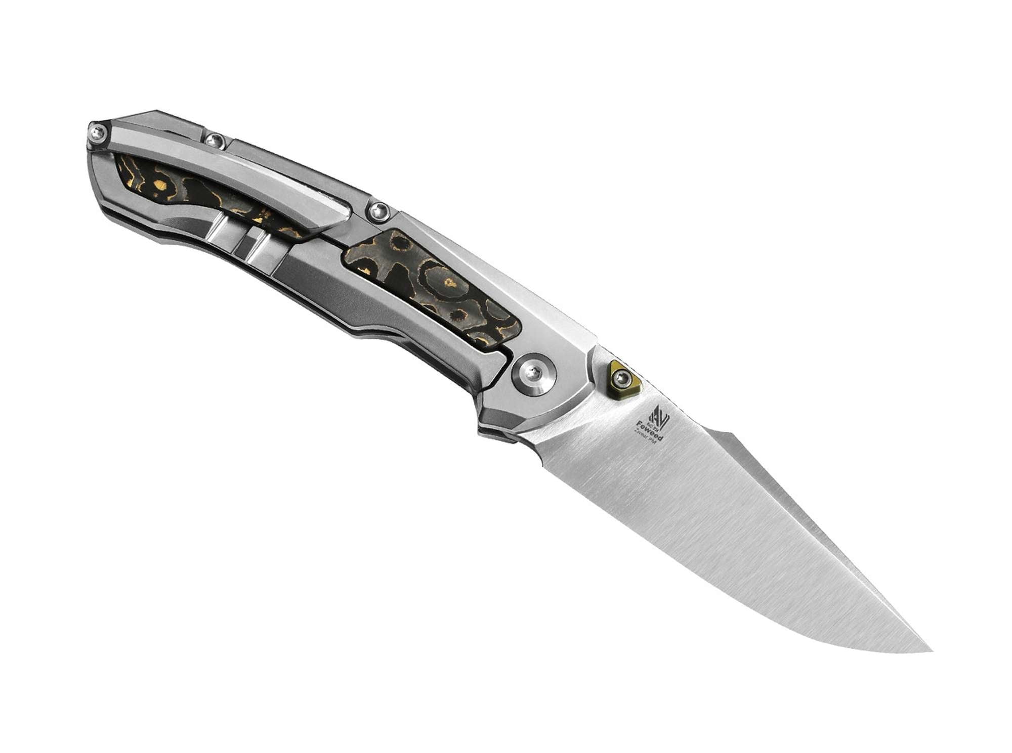 Briceag Feweed Zwear PM Ti Camo Carbon Gold Kizer- Maner Ti Carbon, Design Modern