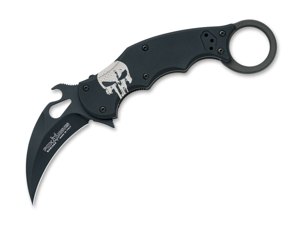 Briceag FX 599 Karambit The Skull N690 Aluminum Fox Knives- Skull, N690