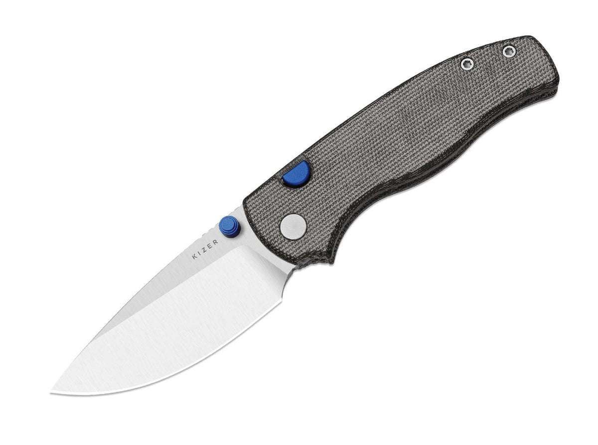 Briceag Glaux Black Norplex UltreX Micarta Kizer- Otel, Maner Micarta