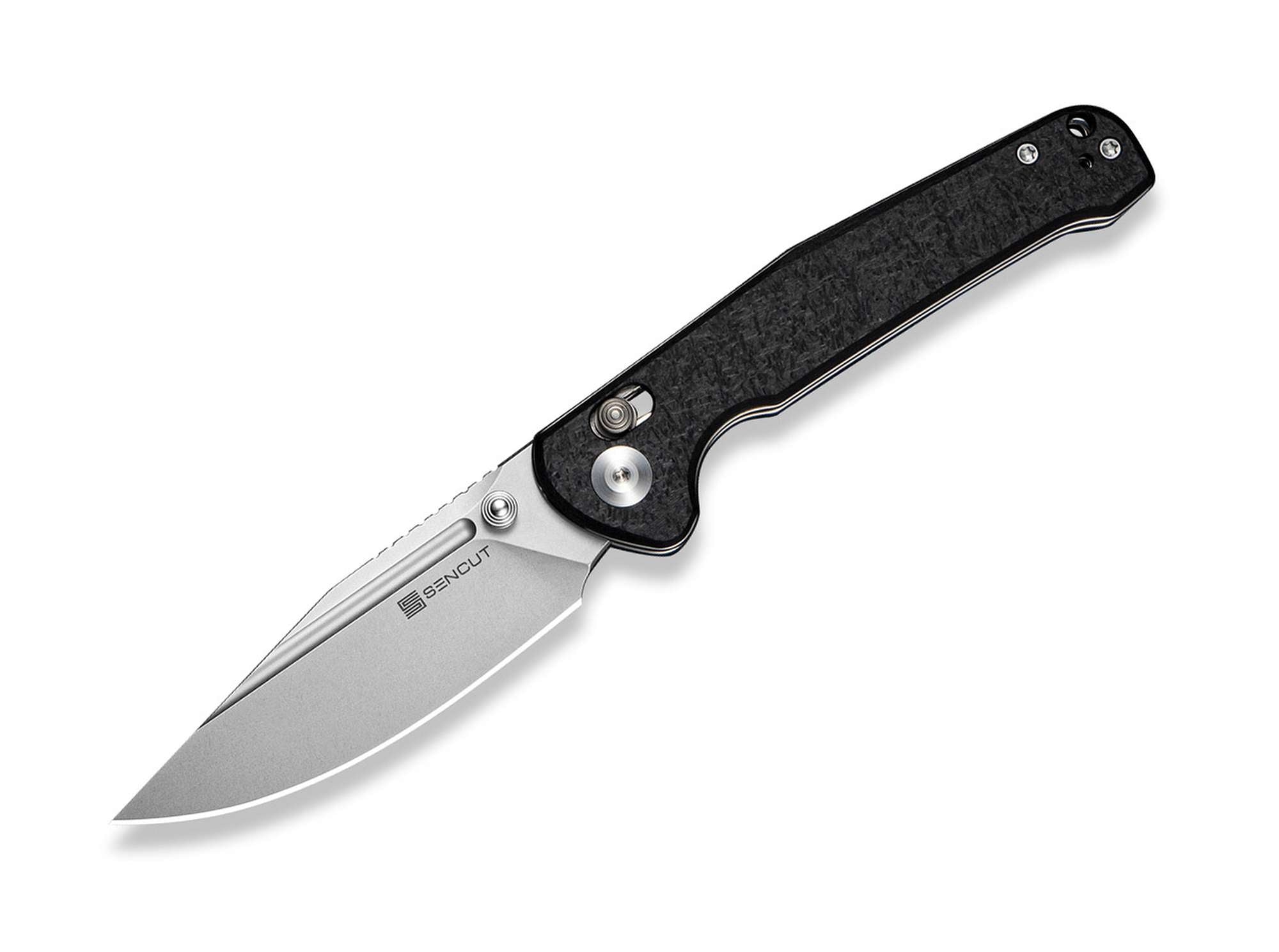 Briceag Glenspar Black Shredded G10 SENCUT- Maner G10, Lama Stonewash