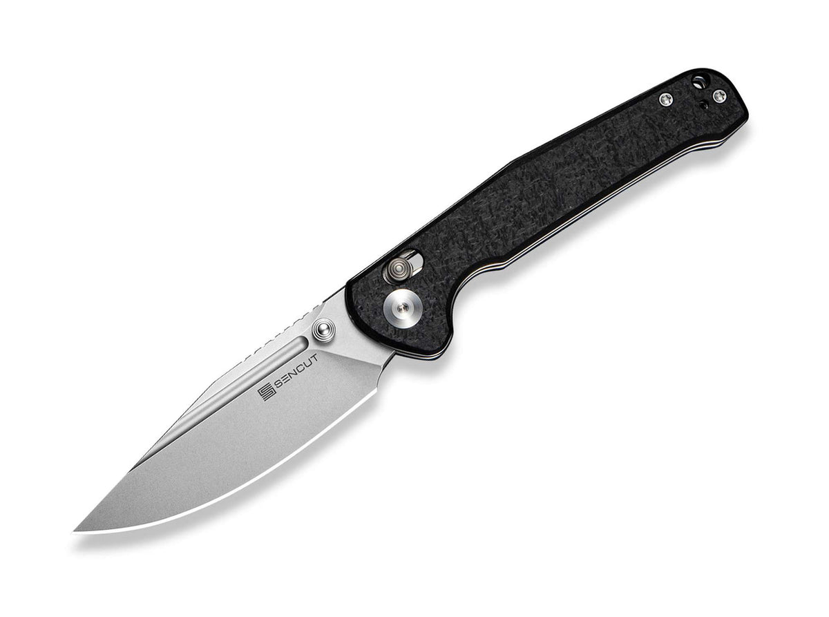 Briceag Glenspar Black Shredded G10 SENCUT- Maner G10, Lama Stonewash