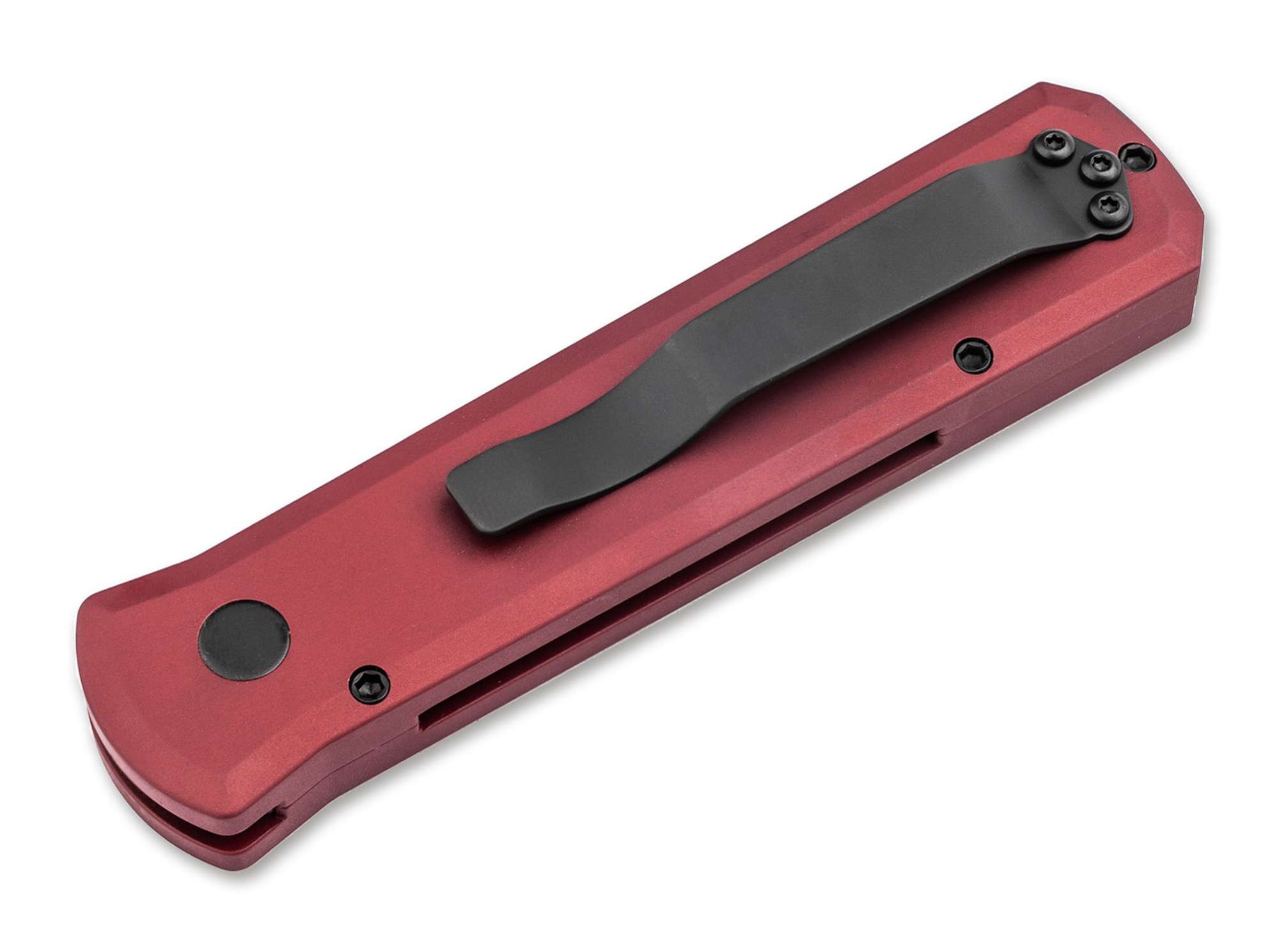 Briceag Godson Red DLC Pro-Tech- Maner Aluminiu Rosu, Lama 154CM Neagra