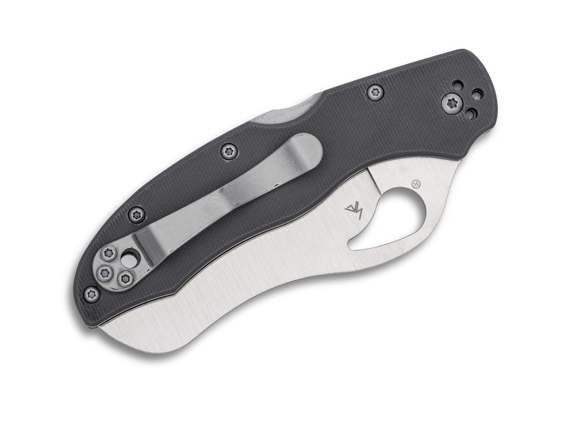 Briceag Gooney Gray G10 PlainEdge Spyderco- Lama Multivalenta, Maner G10 Detasabil