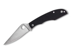 Briceag Grasshopper G10 Black PlainEdge Spyderco- Maner G10 Negru, Lama PlainEdge