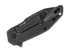 Briceag Gravel Serrated All Black Kershaw- Lama Parțial Serrată, Mecanism Asistat