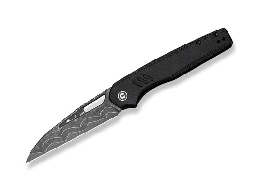 Briceag Guile Damascus Black Micarta CIVIVI- Lama Damasc, Maner Micarta