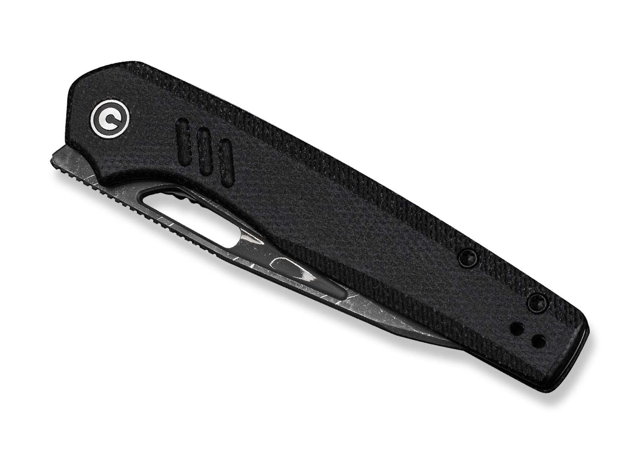 Briceag Guile Damascus Black Micarta CIVIVI- Lama Damasc, Maner Micarta