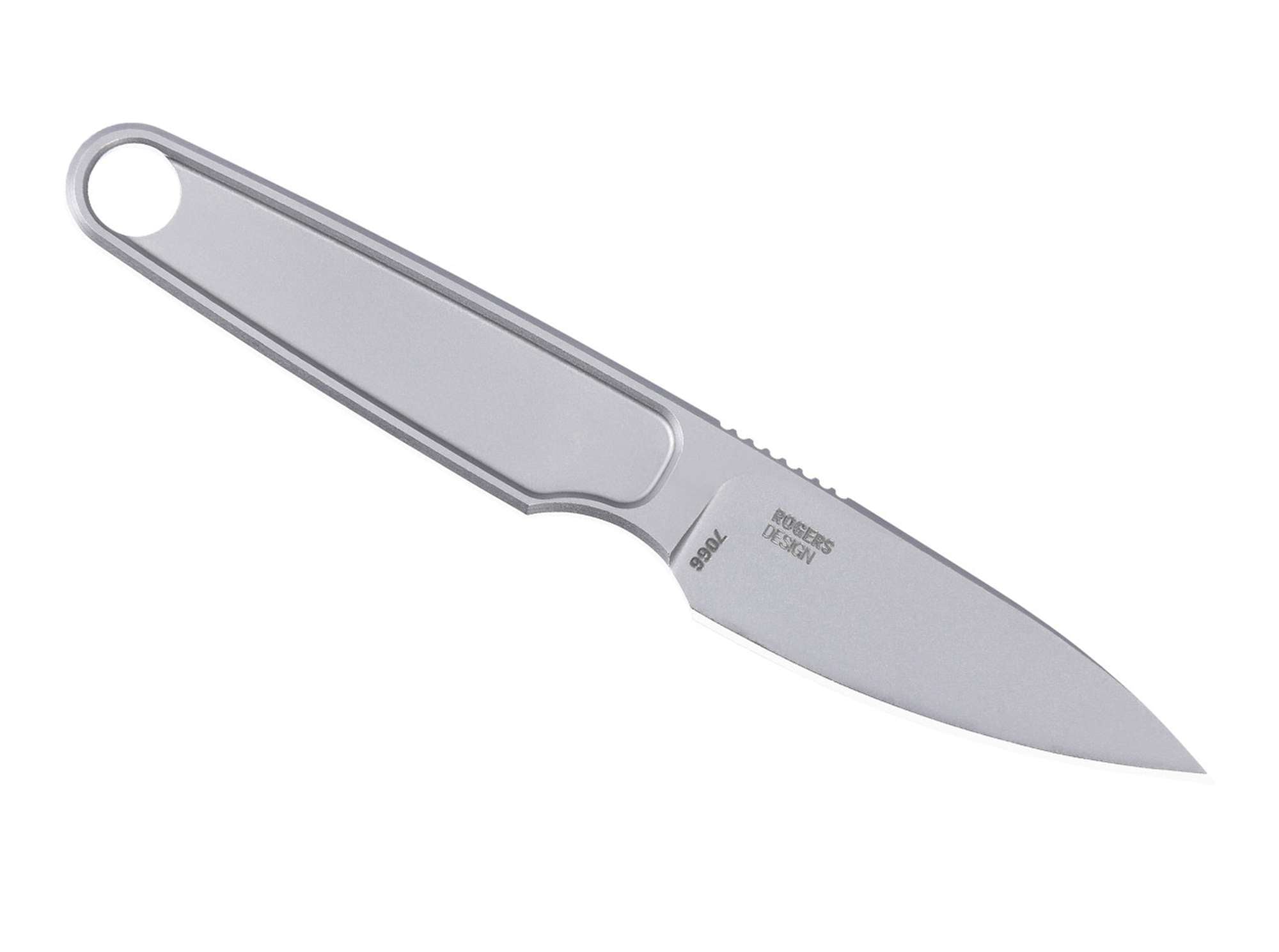 Briceag HangTi Silver CRKT- Constructie Monobloc Titan, Teaca Kydex