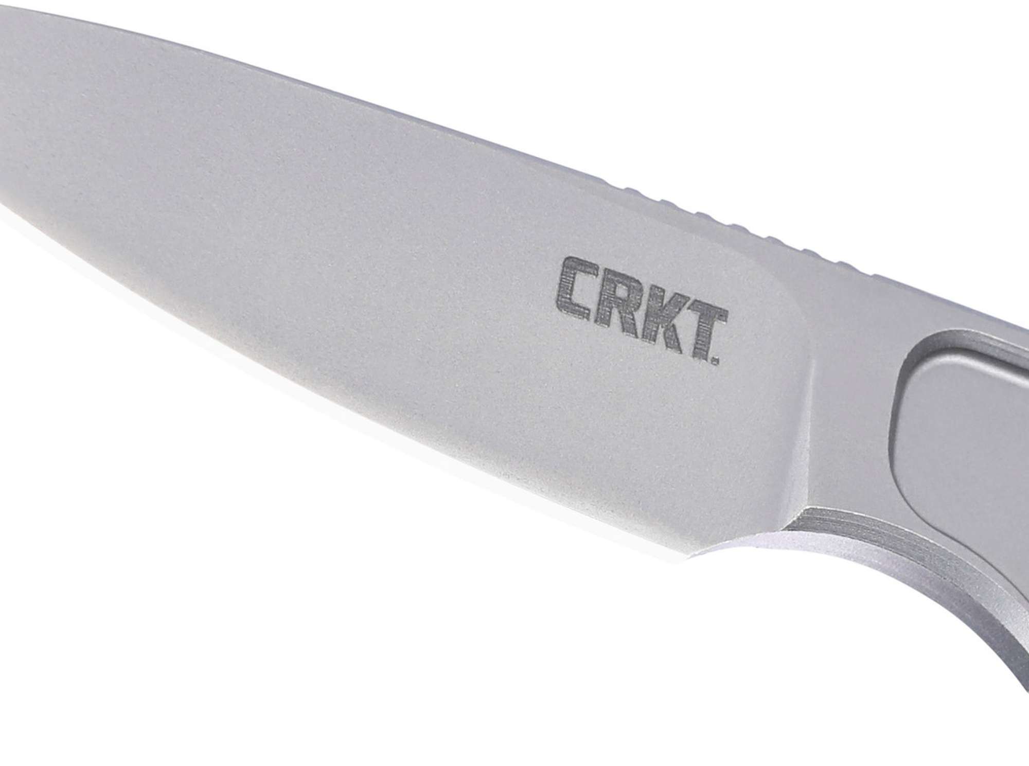 Briceag HangTi Silver CRKT- Constructie Monobloc Titan, Teaca Kydex