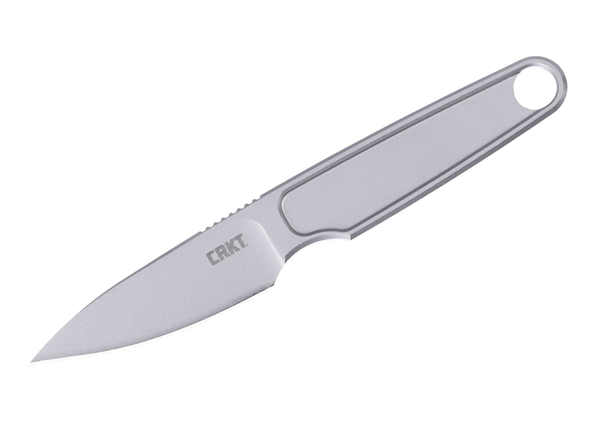Briceag HangTi Silver CRKT- Constructie Monobloc Titan, Teaca Kydex
