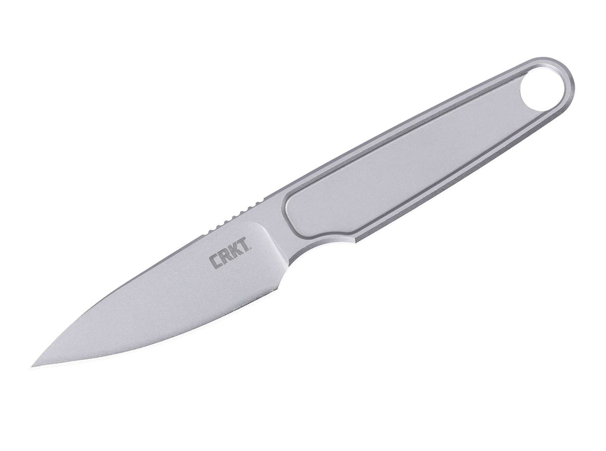 Briceag HangTi Silver CRKT- Constructie Monobloc Titan, Teaca Kydex