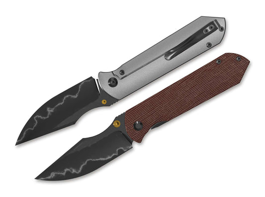 Briceag Harpoon Fold 3 LCS Ti Brown Norplex UltreX Micarta Kizer- Dur, EDC