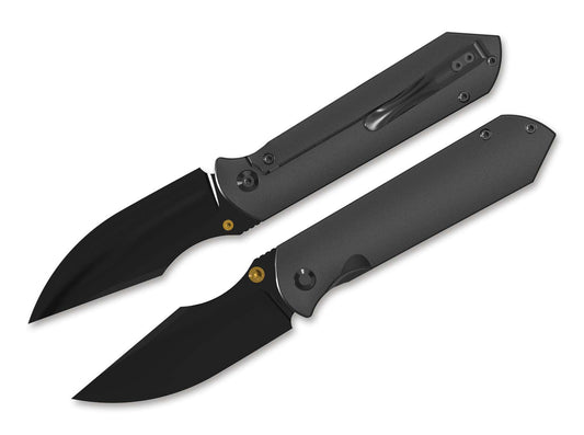 Briceag Harpoon Fold Elmax Dark Grey Ti DLC Kizer- Design Modern, Durabil