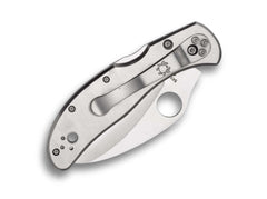 Briceag Harpy Clipit Stainless PlainEdge Spyderco- Lama tip Hawkbill, Maner Otel Inox