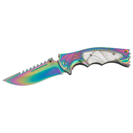 Briceag Herbertz CJH Einhandmesser Rainbow CJH - Oțel 3Cr13MoV, Linerlock