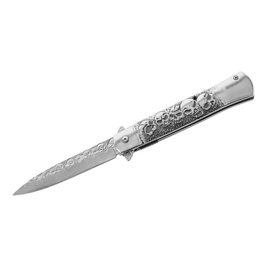 Briceag Herbertz CJH Einhandmesser Totenköpfe CJH - Oțel 420, Linerlock