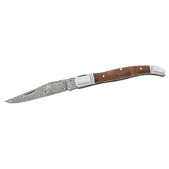 Briceag Herbertz CJH Taschenmesser - Damasc, Mâner Lemn de Gutui, Slipjoint