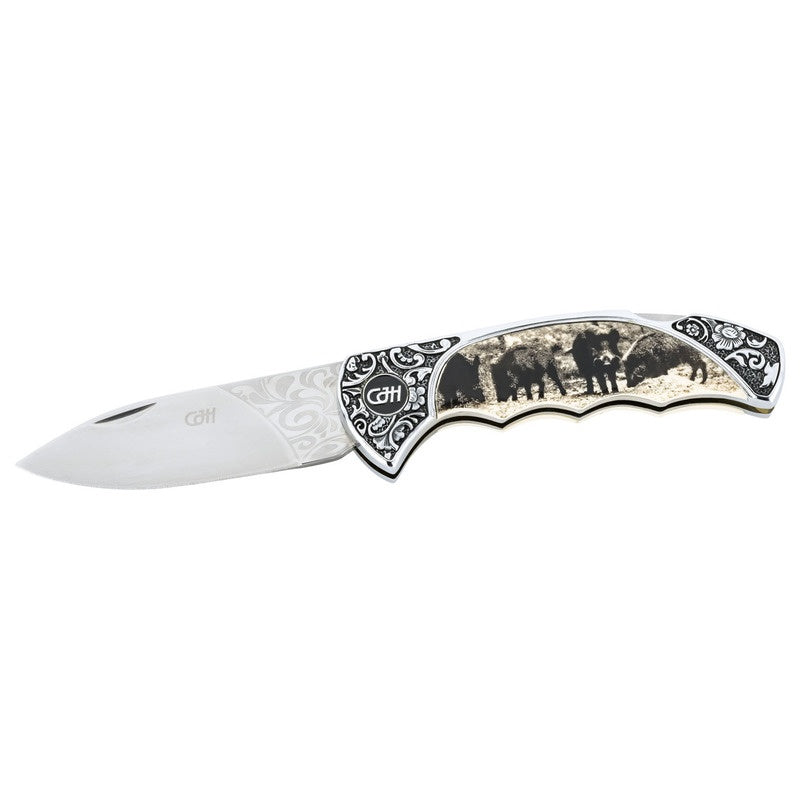 Briceag Herbertz CJH Wildschwein - Oțel 420, Backlock, Mâner Plastic