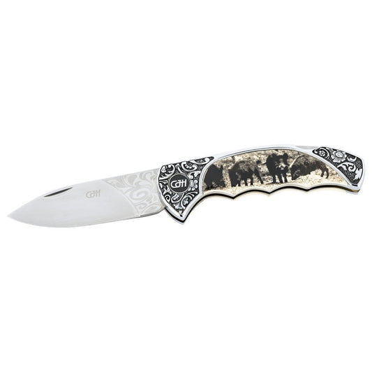 Briceag Herbertz CJH Wildschwein - Oțel 420, Backlock, Mâner Plastic