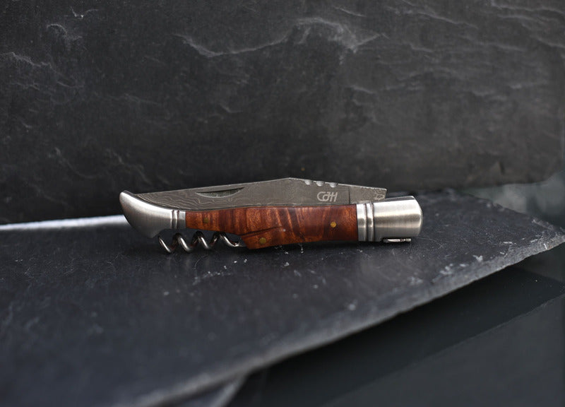 Briceag Herbertz Damast Quittenholz CJH - Damasc, Mâner Lemn de Gutui, Slipjoint