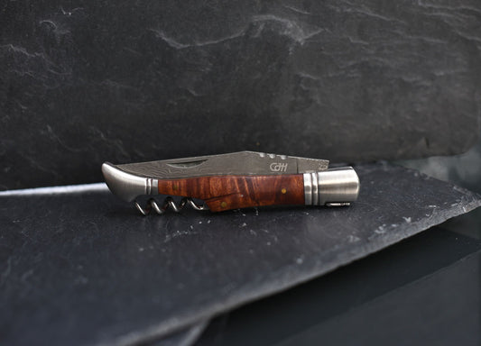 Briceag Herbertz Damast Quittenholz CJH - Damasc, Mâner Lemn de Gutui, Slipjoint