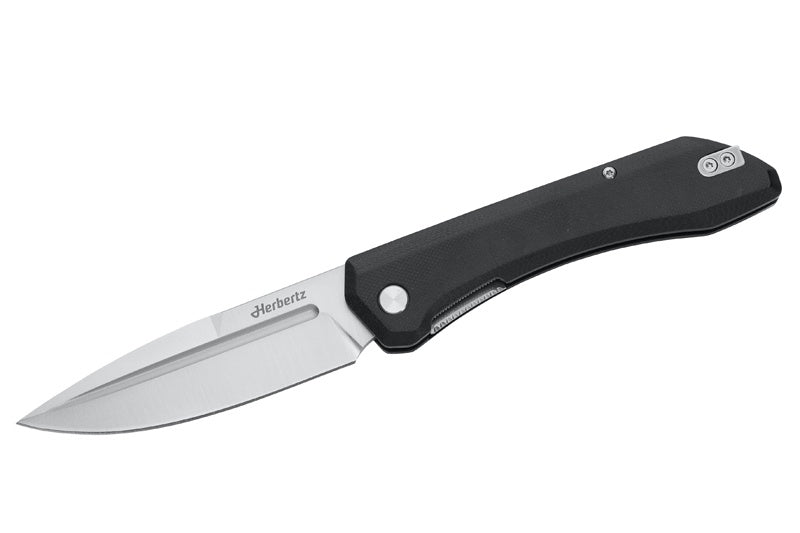 Briceag Herbertz Outdoor Liner Lock Negru G10 - Oțel D2, Mâner Ergonomic
