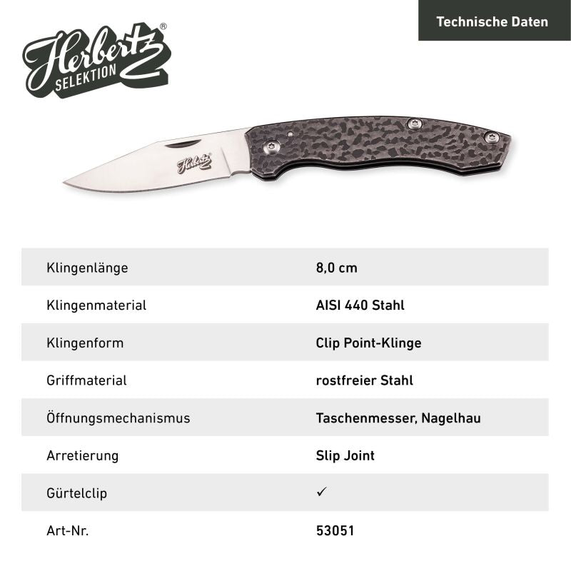 Briceag Herbertz Selektion Taschenmesser Camo - Oțel 440 A, Slipjoint