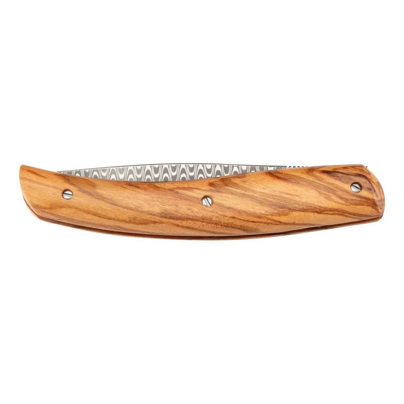 Briceag Herbertz Selektion Taschenmesser - Damasc, Mâner Olivenholz, Slipjoint