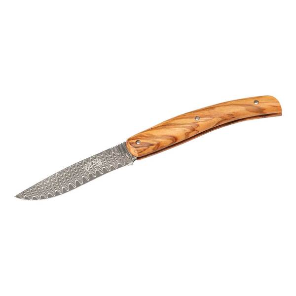 Briceag Herbertz Selektion Taschenmesser - Damasc, Mâner Olivenholz, Slipjoint