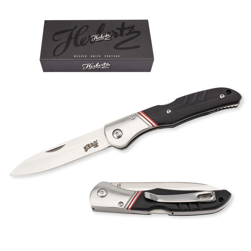 Briceag Herbertz Selektion Taschenmesser Negru - Oțel 440 A, Backlock