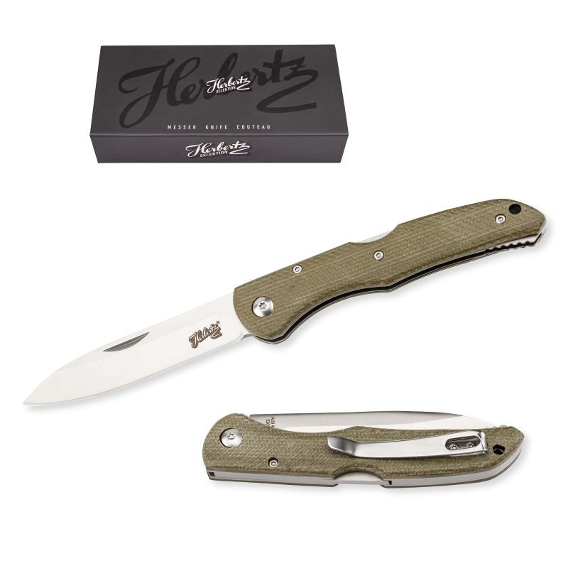 Briceag Herbertz Selektion Taschenmesser Verde - Oțel 440 A, Backlock