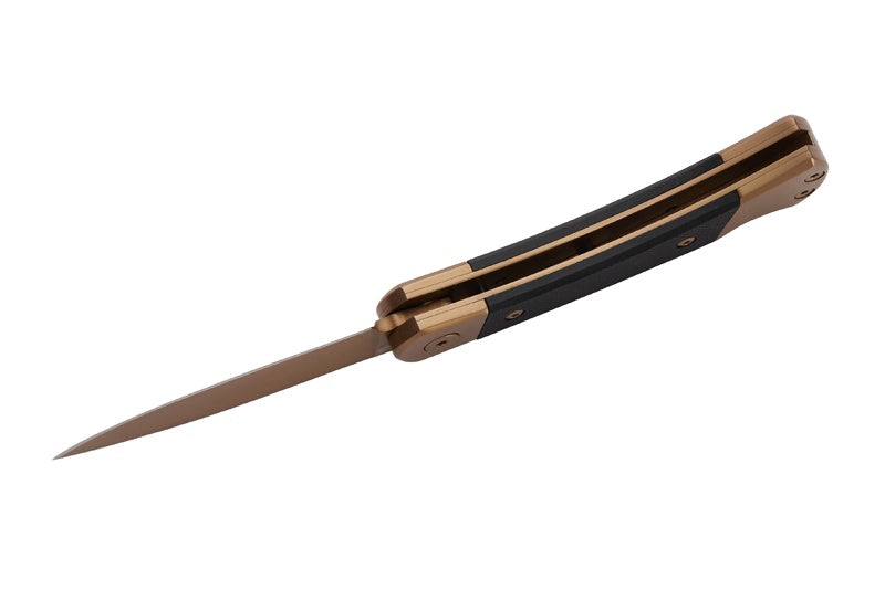Briceag Herbertz Taschenmesser Titanbeschichtung Rosengold D2, Small - D2, Închidere Pliabilă