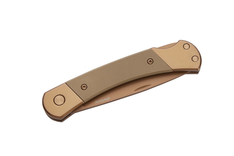 Briceag Herbertz Taschenmesser Titanbeschichtung Rosengold Sand - Oțel D2, Mâner Ergonomic