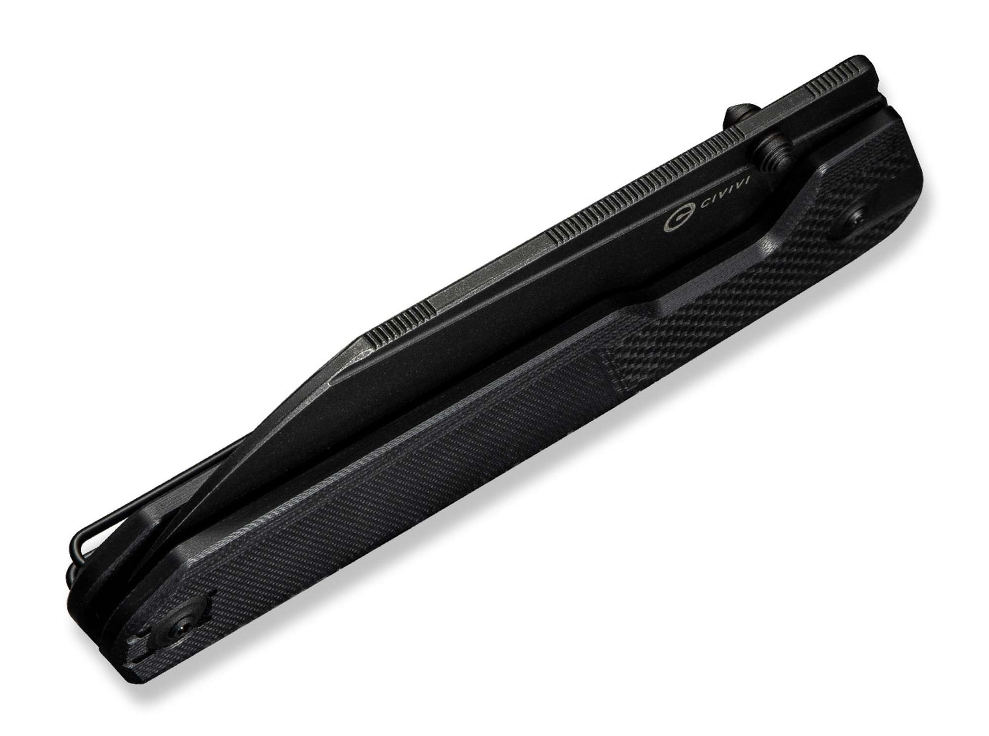 Briceag Hid G10 All Black CIVIVI- Lama Reverse Tanto, Maner G10 Negru