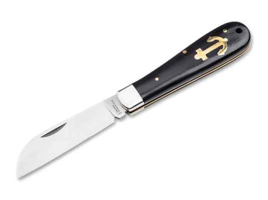 Briceag History Knife & Tool Anchor Knife Boker- Lamă Sheepsfoot, Mâner din abanos