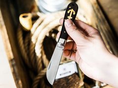 Briceag History Knife & Tool Anchor Knife Boker- Lamă Sheepsfoot, Mâner din abanos