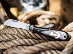Briceag History Knife & Tool Anchor Knife Boker- Lamă Sheepsfoot, Mâner din abanos
