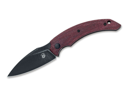 Briceag Honos Plum Jute Micarta Fox Knives- Lamă Becut, Mâner Micarta
