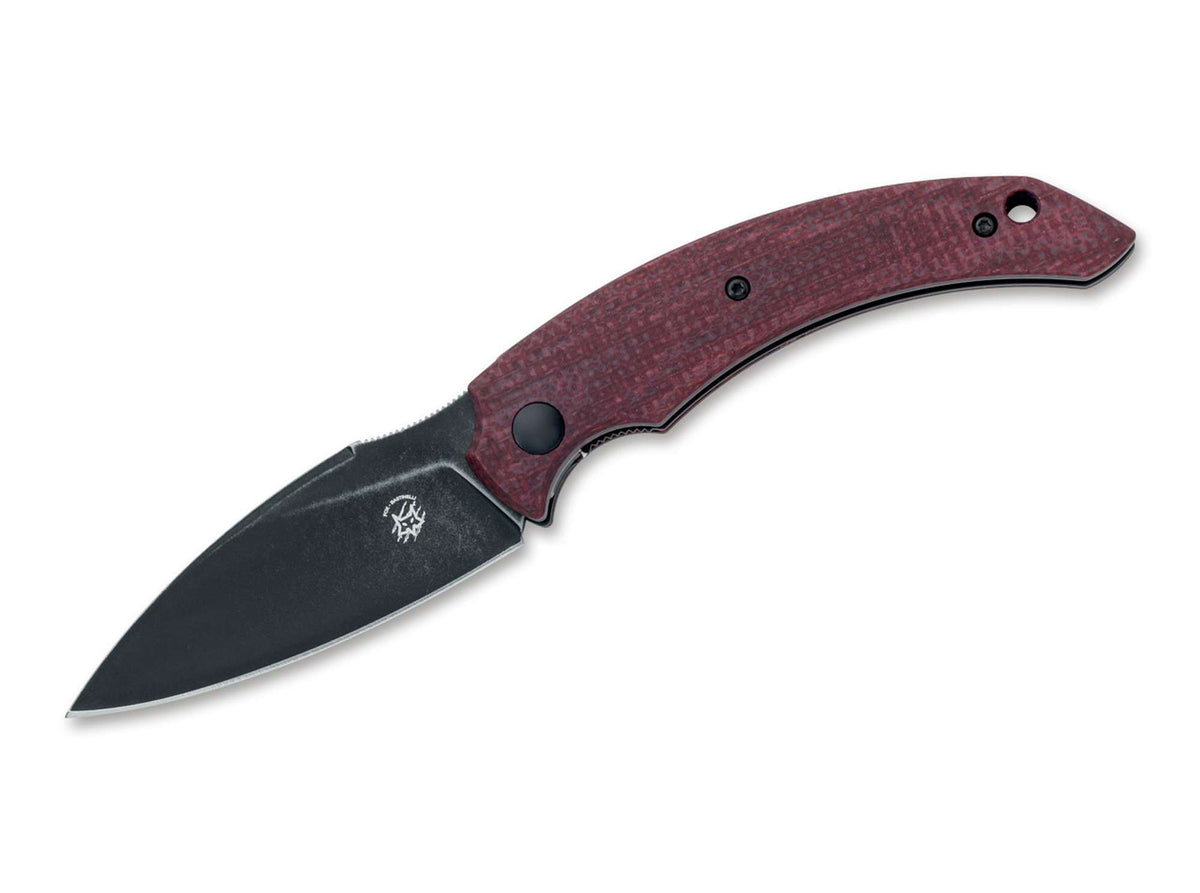 Briceag Honos Plum Jute Micarta Fox Knives- Lamă Becut, Mâner Micarta