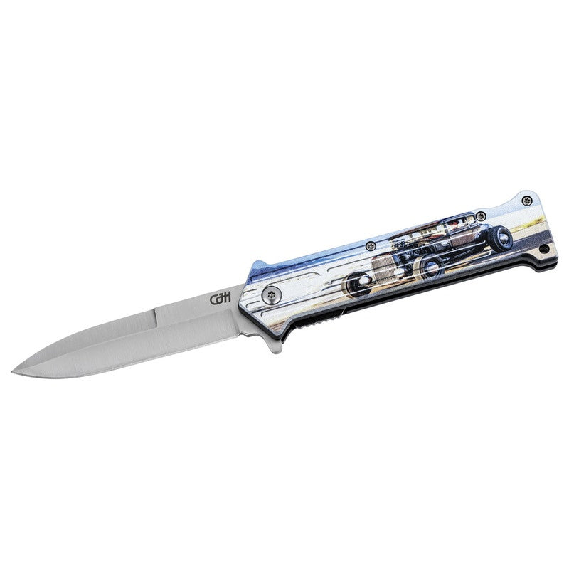 Briceag Hot Rod CJH - Oțel 420, Linerlock, Design Printat