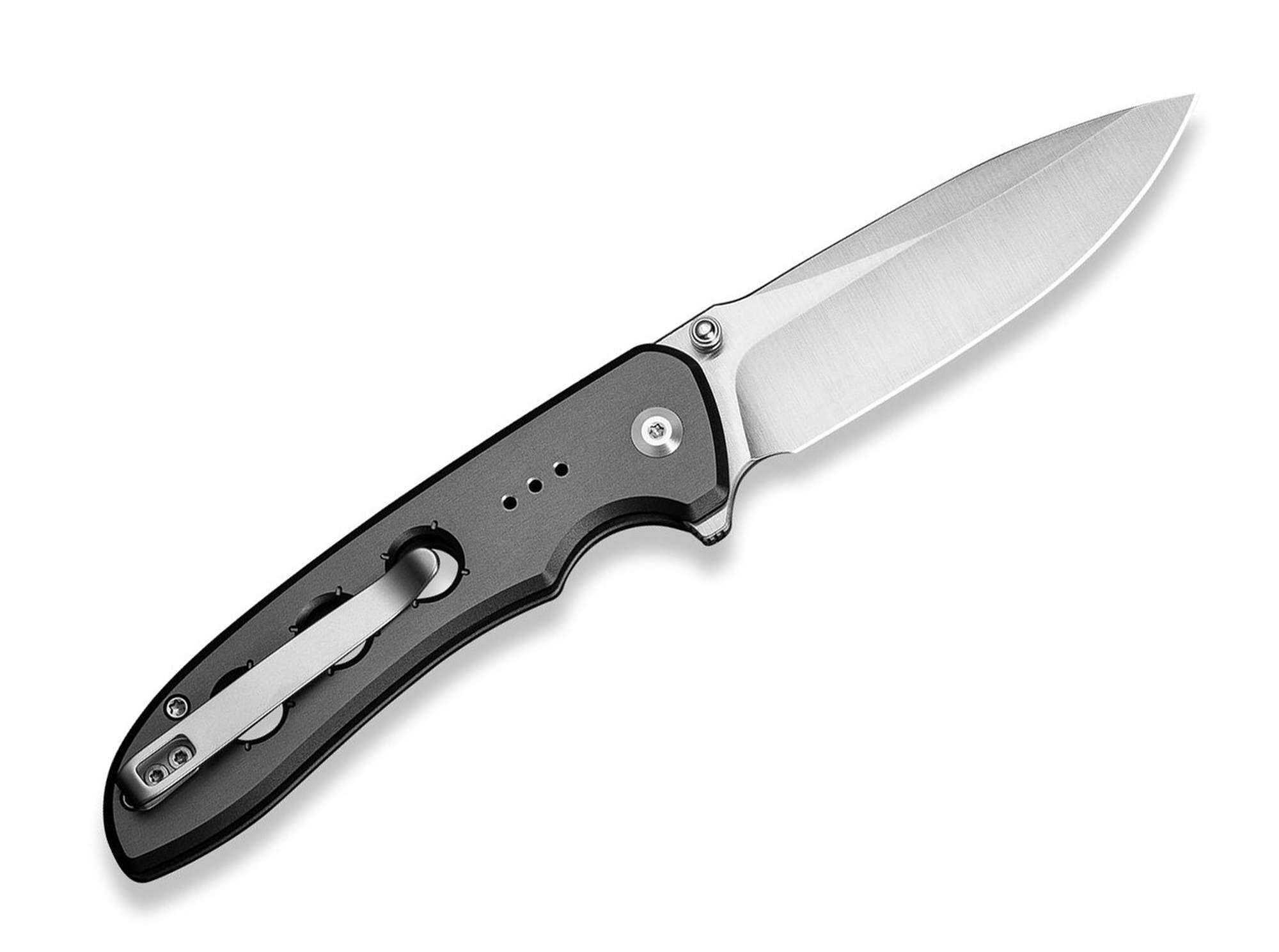 Briceag Hyperpulse Aluminum Gray CIVIVI- Lamă cu rulment, Blocare Button Lock