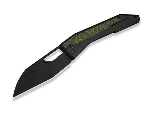 Briceag Inceptus M390 Black Ti Green & Black CF WE Knife- Lama M390, Maner Titan/CF