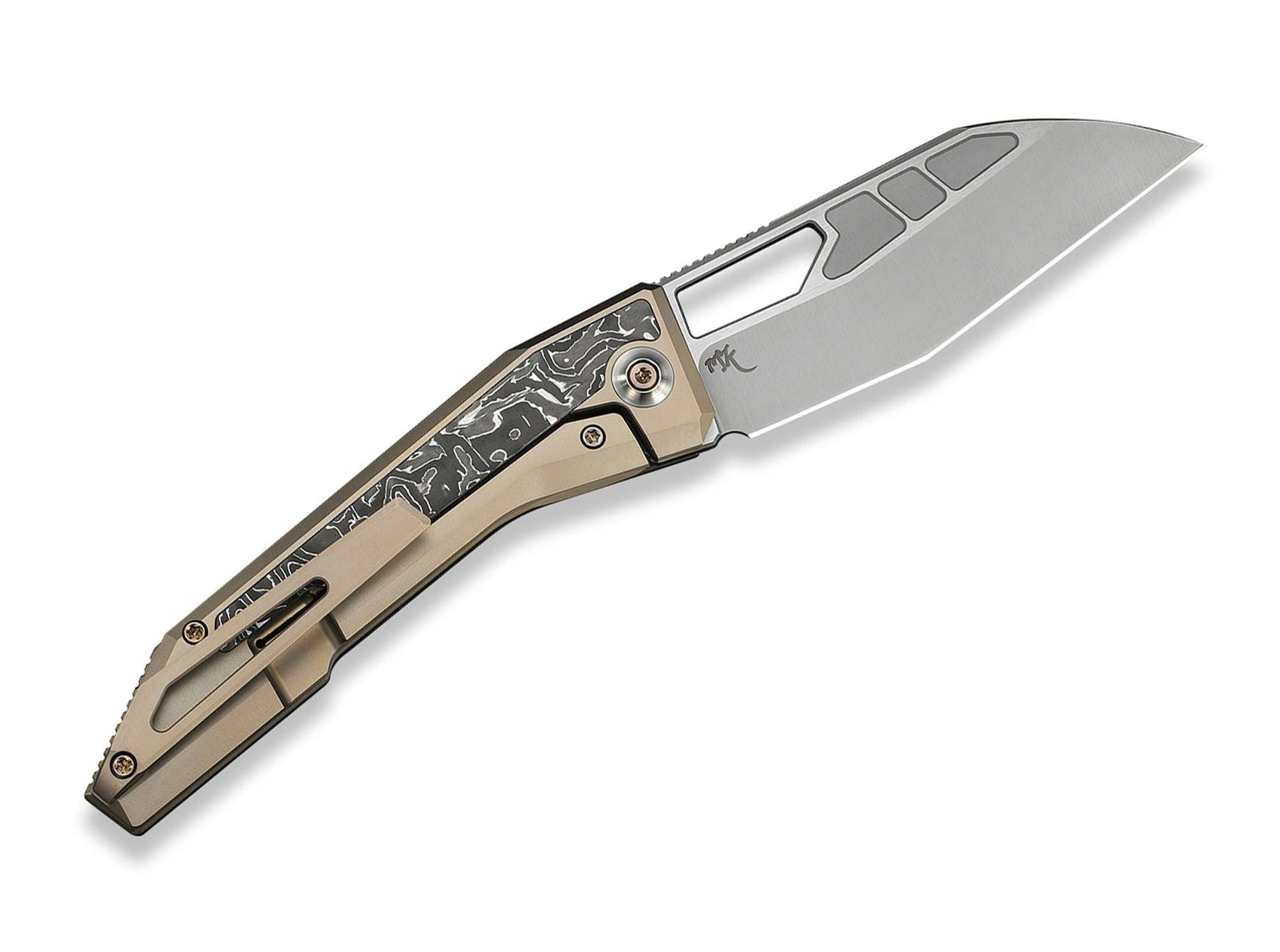 Briceag Inceptus M390 Campagne Ti Aluminum Foil CF WE Knife- Otel M390, Titan