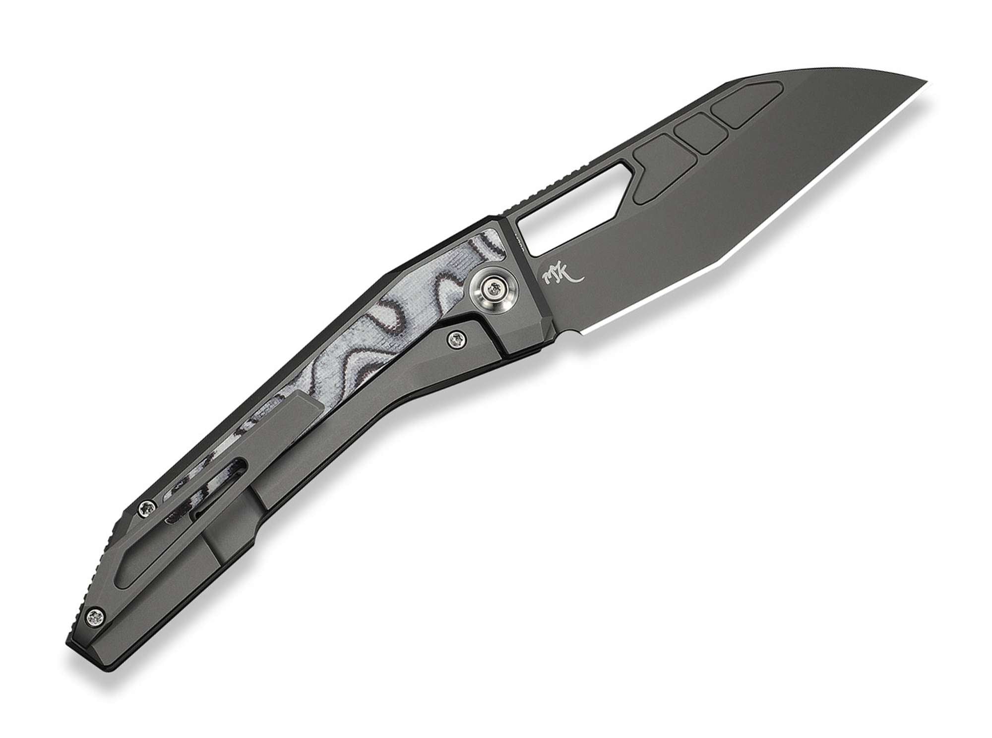 Briceag Inceptus M390 Ti White & Black G10 WE Knife- Lama M390, Maner Titan & G10