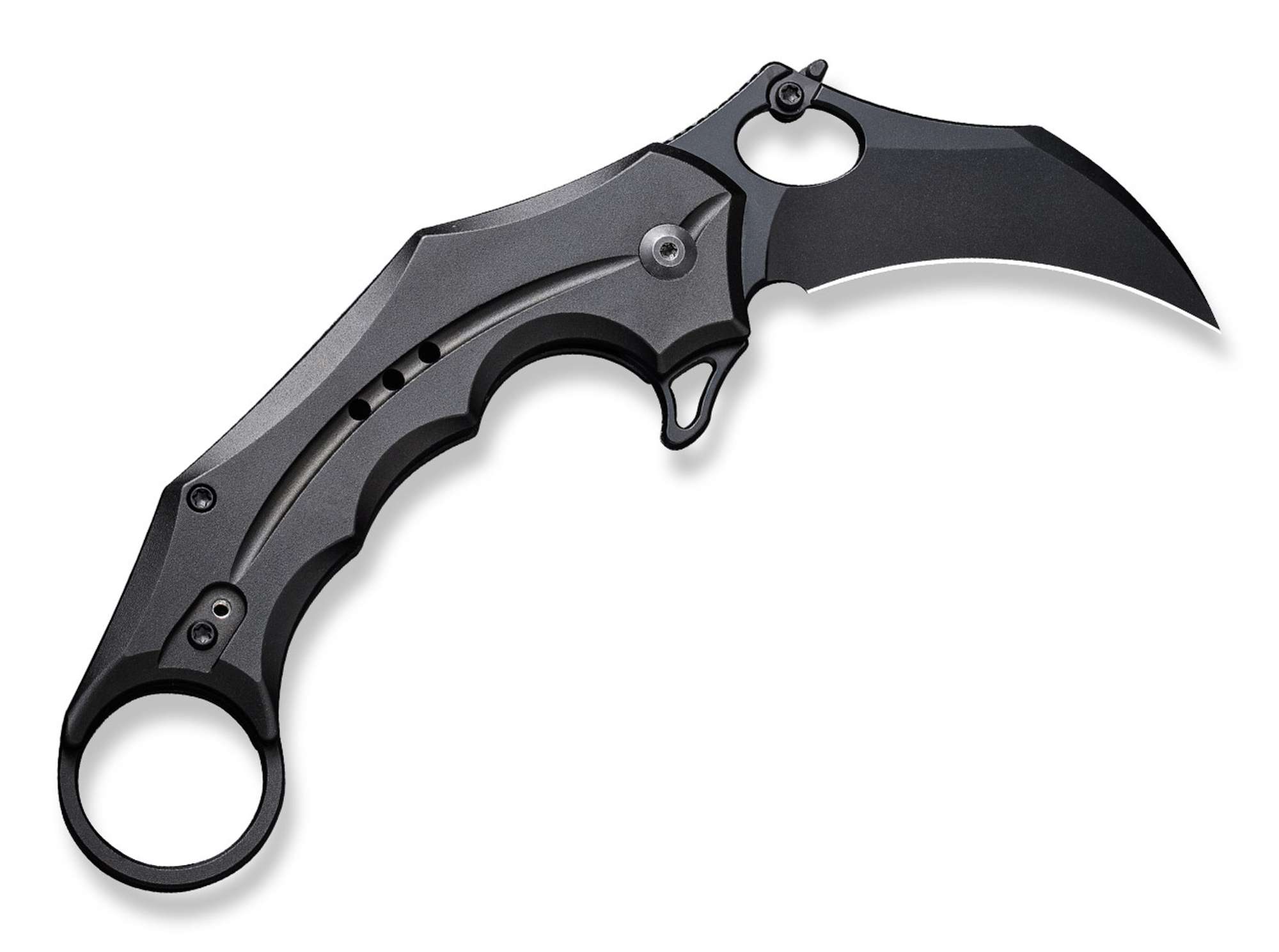 Briceag Incisor II Aluminum All Black CIVIVI- Lama Hawkbill, Mecanism Button Lock
