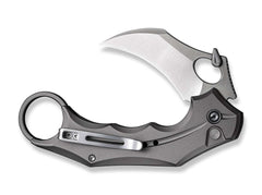 Briceag Incisor II Aluminum Grey CIVIVI- Design Karambit, Mecanism Button Lock