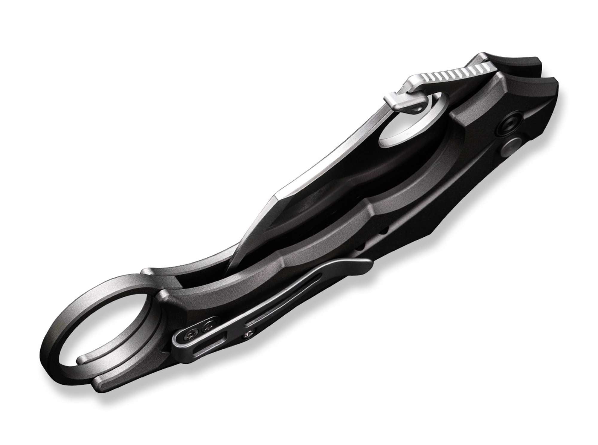 Briceag Incisor II Aluminum Grey CIVIVI- Design Karambit, Mecanism Button Lock